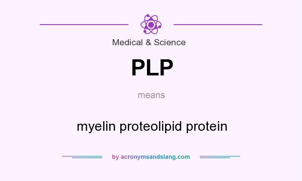 What does PLP mean? It stands for myelin proteolipid protein