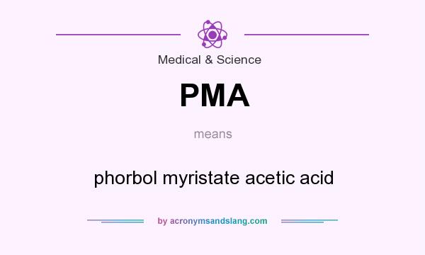 What does PMA mean? It stands for phorbol myristate acetic acid