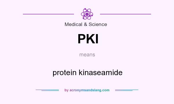 What does PKI mean? It stands for protein kinaseamide