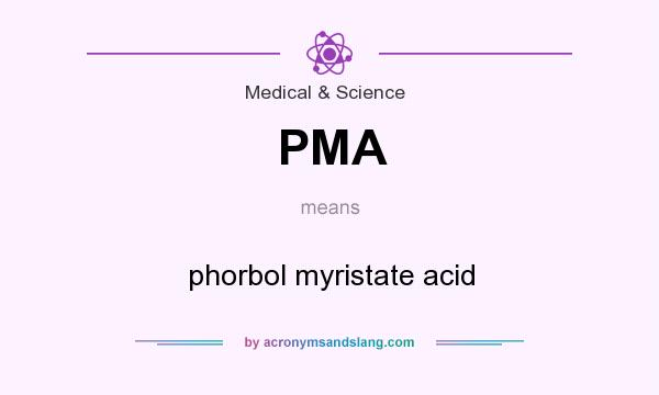 What does PMA mean? It stands for phorbol myristate acid
