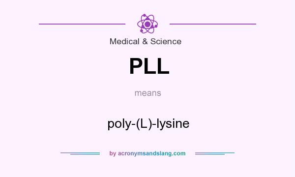 What does PLL mean? It stands for poly-(L)-lysine