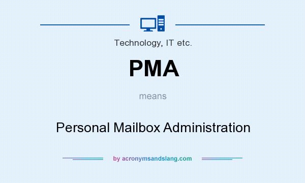 What does PMA mean? It stands for Personal Mailbox Administration