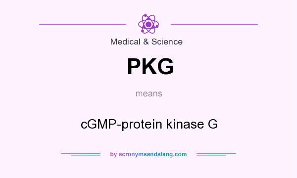 What does PKG mean? It stands for cGMP-protein kinase G