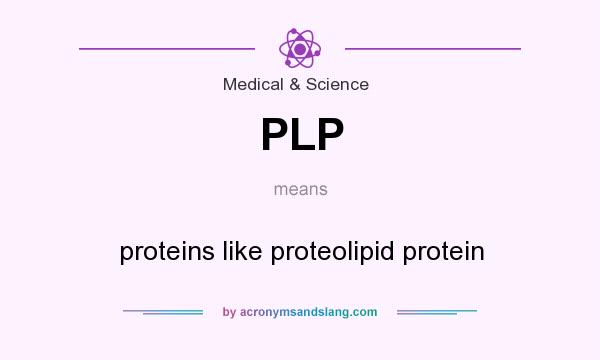 What does PLP mean? It stands for proteins like proteolipid protein