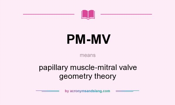 What does PM-MV mean? It stands for papillary muscle-mitral valve geometry theory