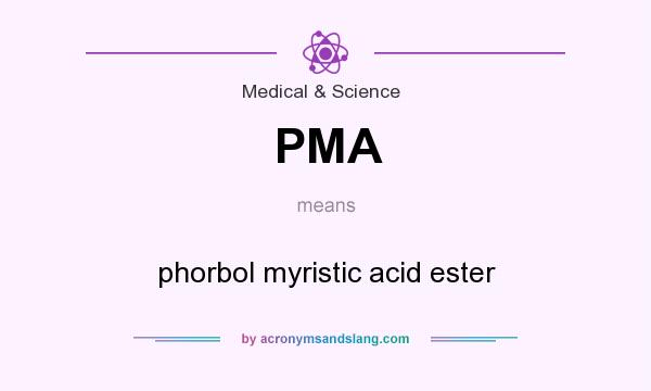 What does PMA mean? It stands for phorbol myristic acid ester
