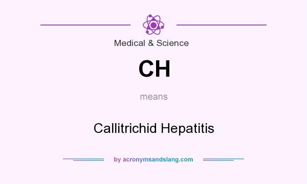 What does CH mean? It stands for Callitrichid Hepatitis