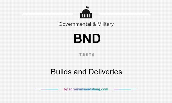 What does BND mean? It stands for Builds and Deliveries