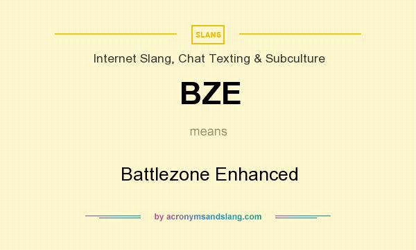 What does BZE mean? It stands for Battlezone Enhanced