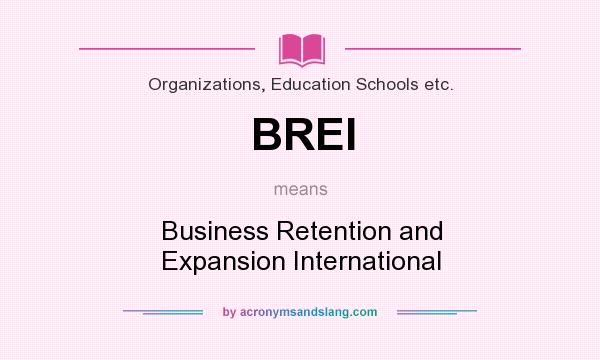What does BREI mean? It stands for Business Retention and Expansion International