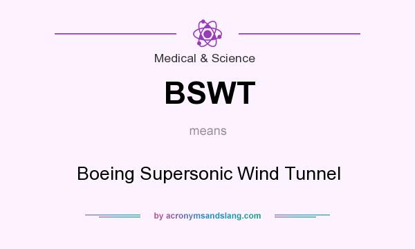 What does BSWT mean? It stands for Boeing Supersonic Wind Tunnel