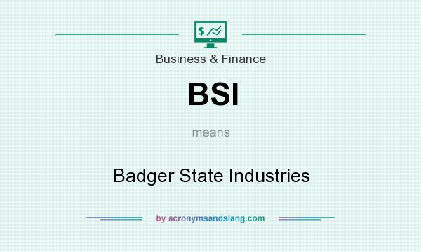 What does BSI mean? It stands for Badger State Industries