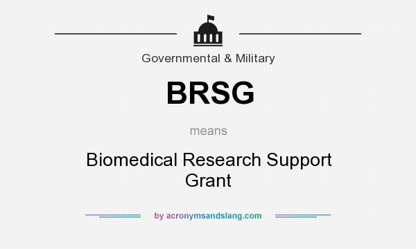What does BRSG mean? It stands for Biomedical Research Support Grant