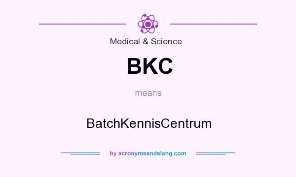 What does BKC mean? It stands for BatchKennisCentrum