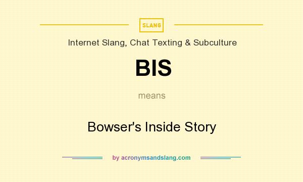 What does BIS mean? It stands for Bowser`s Inside Story