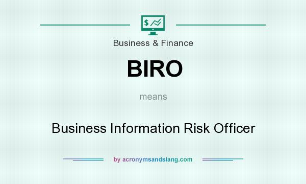 What does BIRO mean? It stands for Business Information Risk Officer