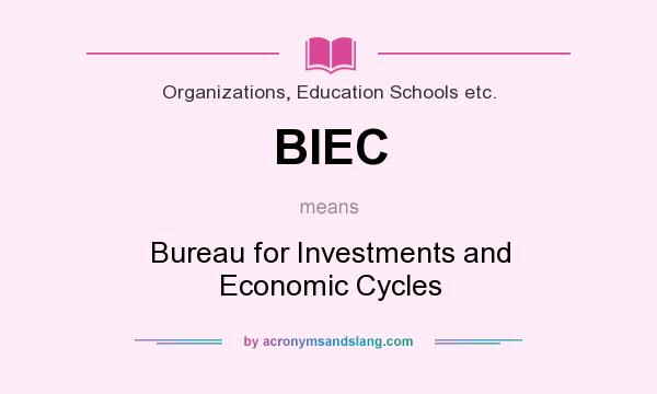 What does BIEC mean? It stands for Bureau for Investments and Economic Cycles