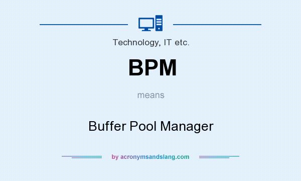 What does BPM mean? It stands for Buffer Pool Manager