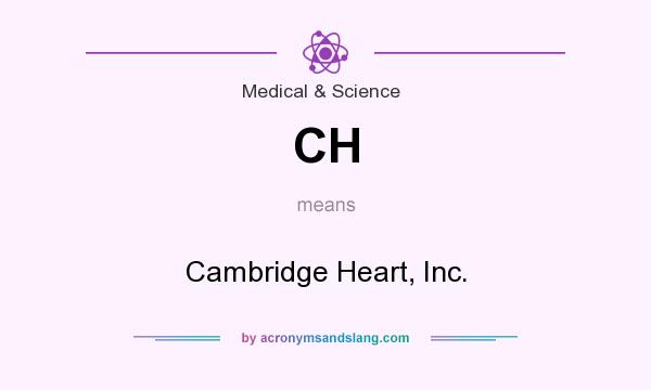 What does CH mean? It stands for Cambridge Heart, Inc.