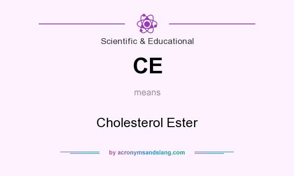 What does CE mean? It stands for Cholesterol Ester