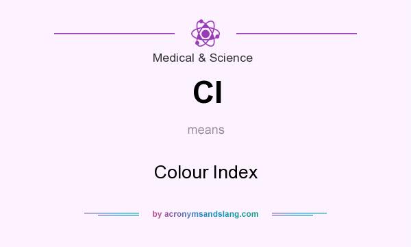 What does CI mean? It stands for Colour Index