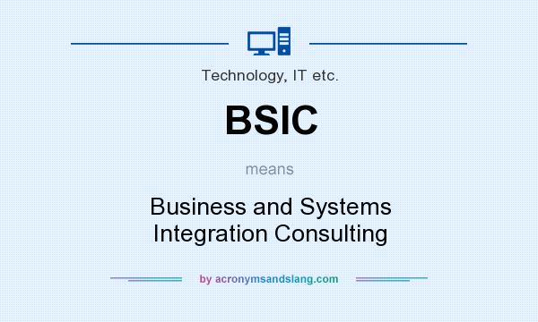 What does BSIC mean? It stands for Business and Systems Integration Consulting
