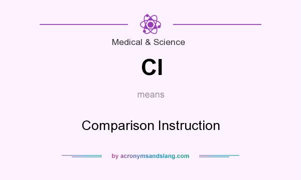 What does CI mean? It stands for Comparison Instruction