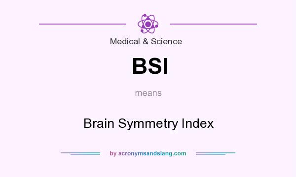 What does BSI mean? It stands for Brain Symmetry Index