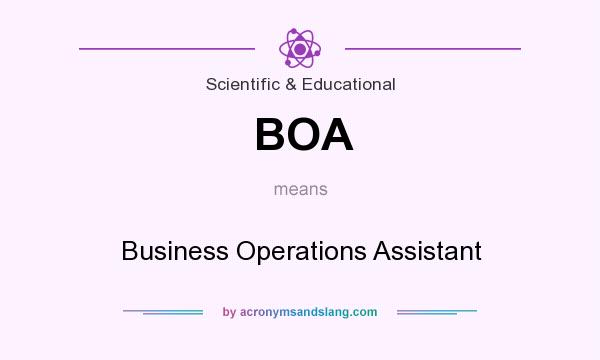 What does BOA mean? It stands for Business Operations Assistant