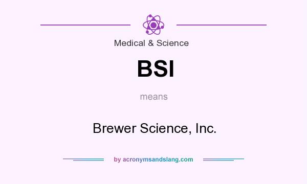 What does BSI mean? It stands for Brewer Science, Inc.
