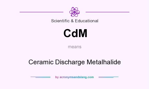 What does CdM mean? It stands for Ceramic Discharge Metalhalide