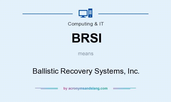 What does BRSI mean? It stands for Ballistic Recovery Systems, Inc.