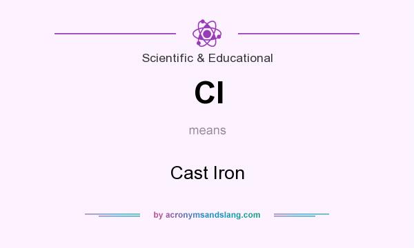 What does CI mean? It stands for Cast Iron