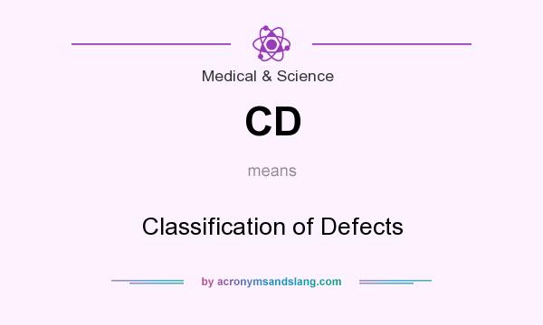 What does CD mean? It stands for Classification of Defects