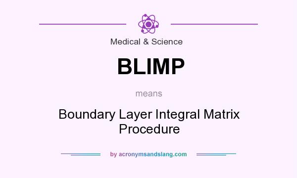 What does BLIMP mean? It stands for Boundary Layer Integral Matrix Procedure