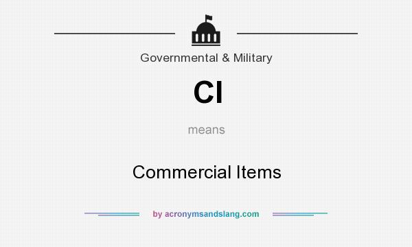 What does CI mean? It stands for Commercial Items