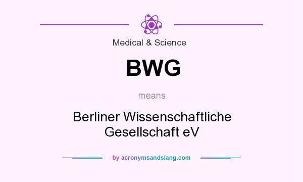 What does BWG mean? It stands for Berliner Wissenschaftliche Gesellschaft eV