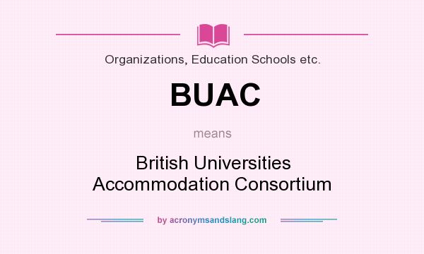 What does BUAC mean? It stands for British Universities Accommodation Consortium