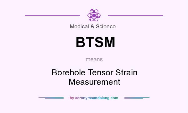 What does BTSM mean? It stands for Borehole Tensor Strain Measurement