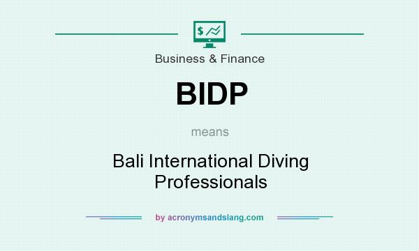 What does BIDP mean? It stands for Bali International Diving Professionals
