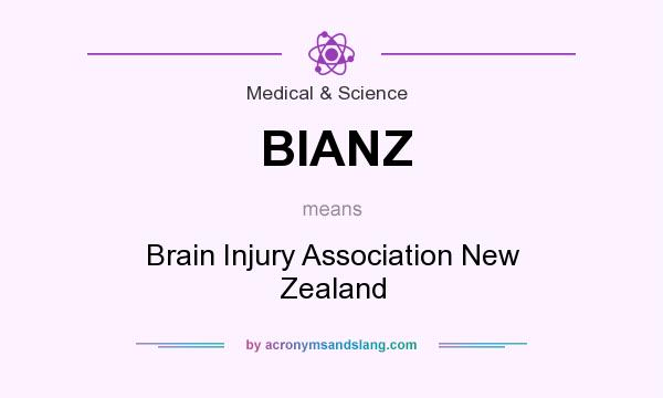 What does BIANZ mean? It stands for Brain Injury Association New Zealand