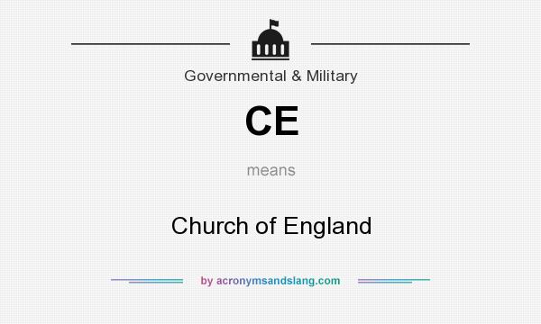 What does CE mean? It stands for Church of England