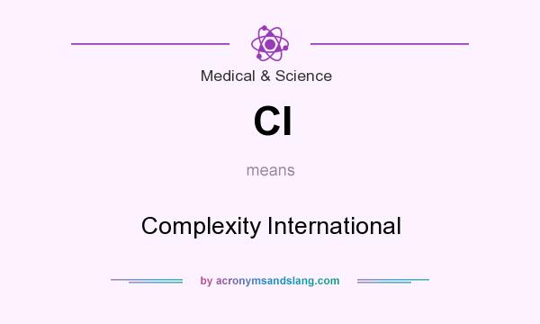 What does CI mean? It stands for Complexity International