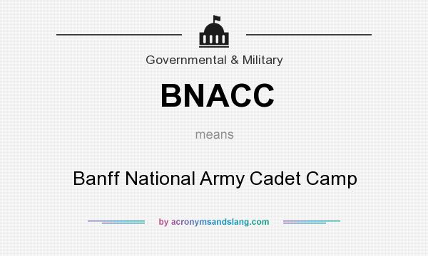 What does BNACC mean? It stands for Banff National Army Cadet Camp