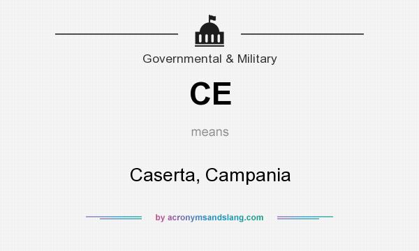 What does CE mean? It stands for Caserta, Campania