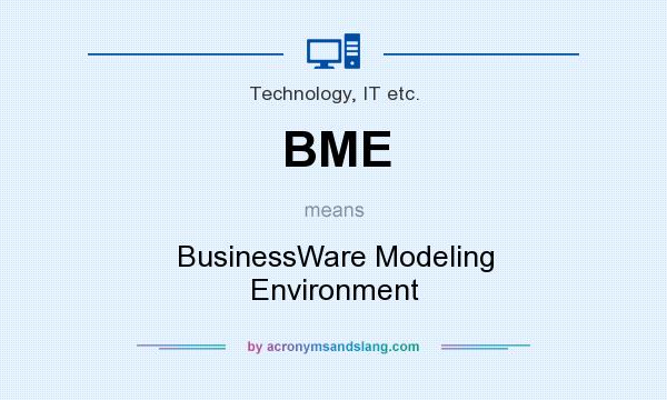 What does BME mean? It stands for BusinessWare Modeling Environment
