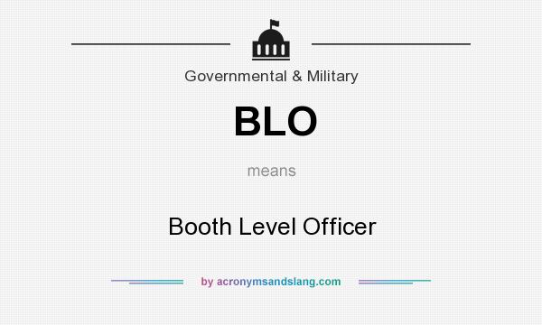What does BLO mean? It stands for Booth Level Officer