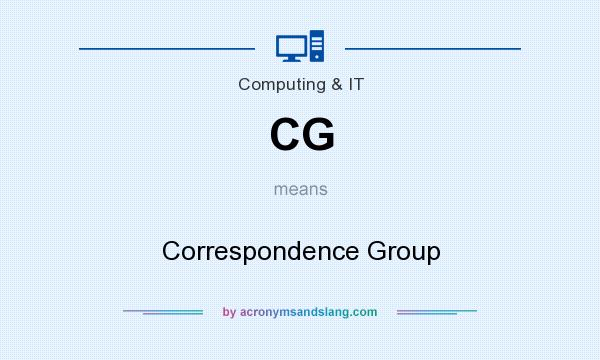 What does CG mean? It stands for Correspondence Group