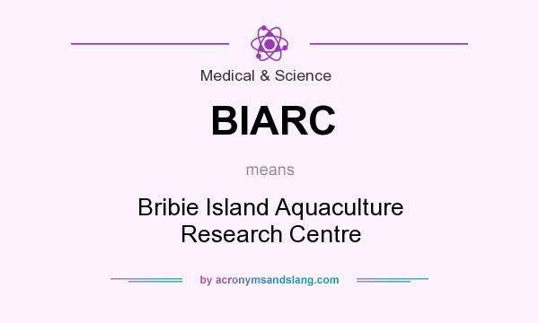 What does BIARC mean? It stands for Bribie Island Aquaculture Research Centre