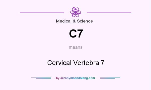 What does C7 mean? It stands for Cervical Vertebra 7